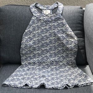 Anthropologie Deletta Blue and White Halter Tank